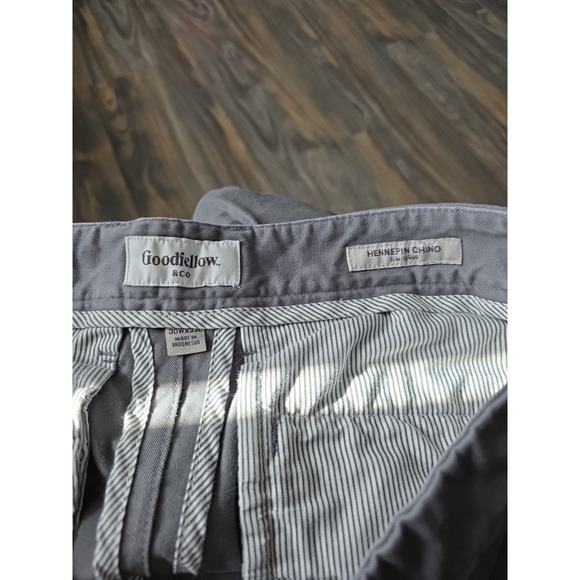 Goodfellow &‎ Co Hennepin Chino Slim Fit Pants Mens 30W x 32L Thundering Gray - Picture 2 of 7